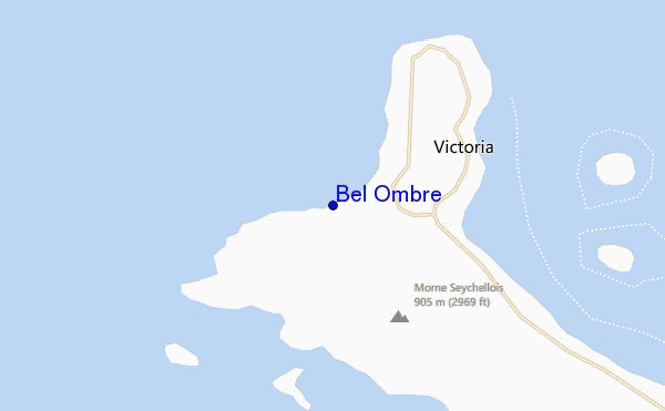 mappa di localizzazione di Bel Ombre