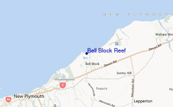 mappa di localizzazione di Bell Block Reef