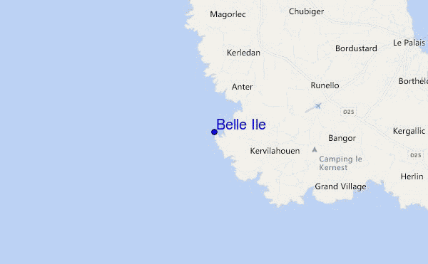 mappa di localizzazione di Belle Ile