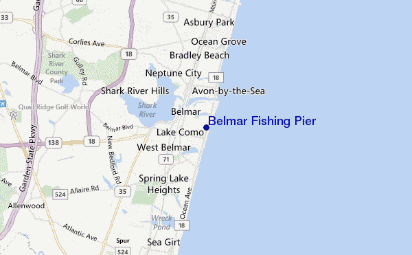 mappa di localizzazione di Belmar Fishing Pier