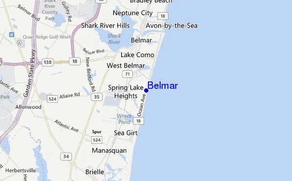 mappa di localizzazione di Belmar