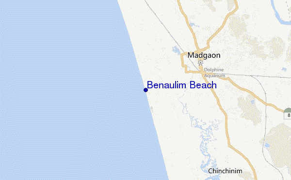 mappa di localizzazione di Benaulim Beach