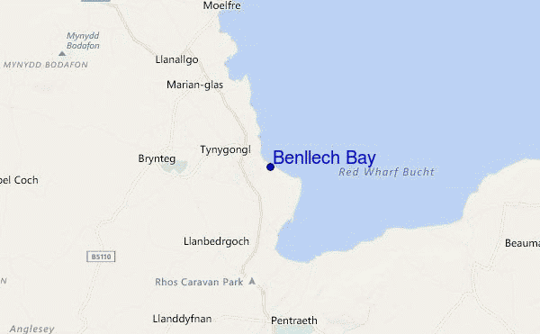 mappa di localizzazione di Benllech Bay