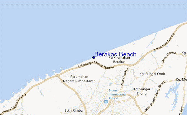 mappa di localizzazione di Berakas Beach