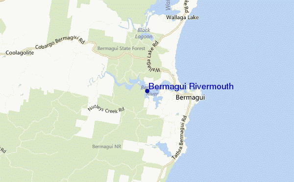 mappa di localizzazione di Bermagui Rivermouth