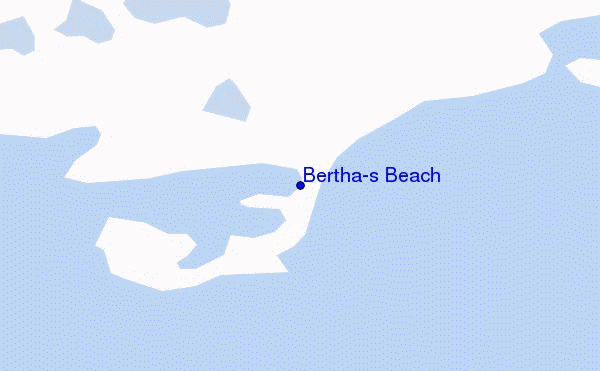 mappa di localizzazione di Bertha's Beach