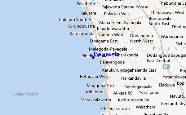 mappa di localizzazione di Beruwela