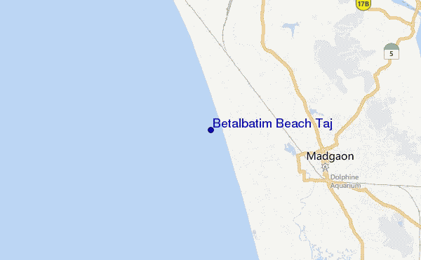 mappa di localizzazione di Betalbatim Beach Taj