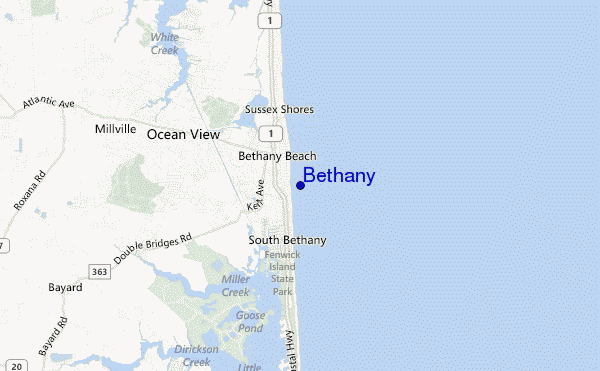 mappa di localizzazione di Bethany
