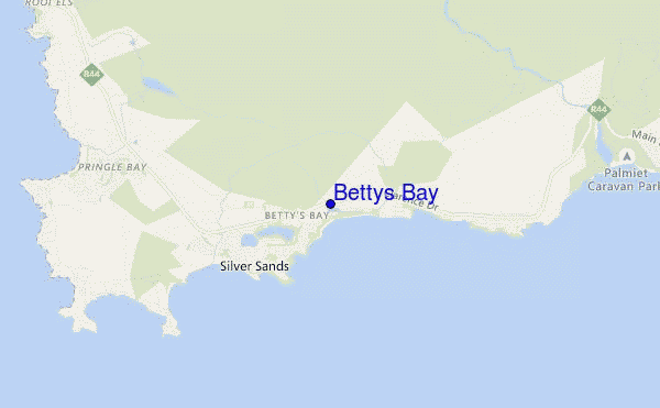 mappa di localizzazione di Bettys Bay