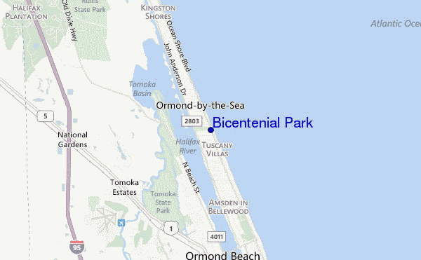 mappa di localizzazione di Bicentenial Park