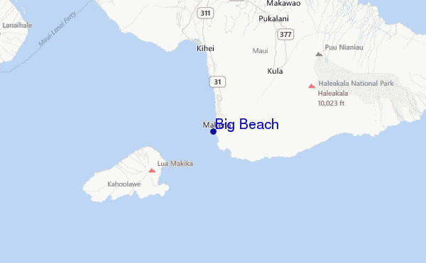 Big Beach Location Map