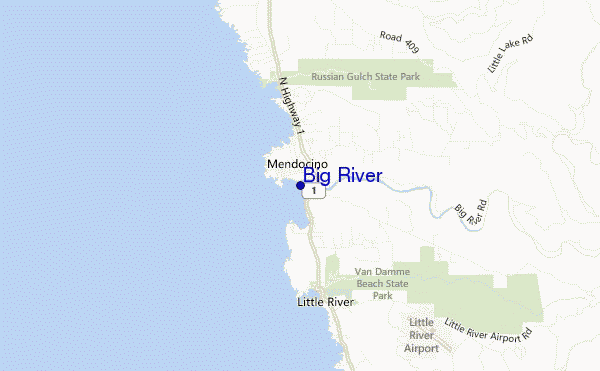 mappa di localizzazione di Big River
