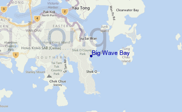 mappa di localizzazione di Big Wave Bay