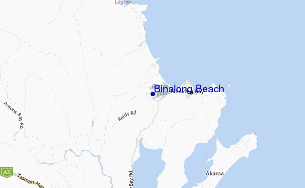 mappa di localizzazione di Binalong Beach