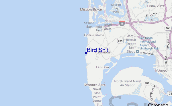 mappa di localizzazione di Bird Shit
