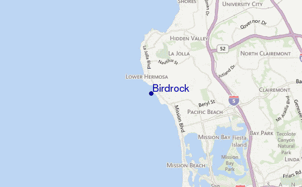 mappa di localizzazione di Birdrock