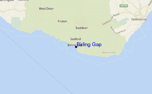 mappa di localizzazione di Birling Gap
