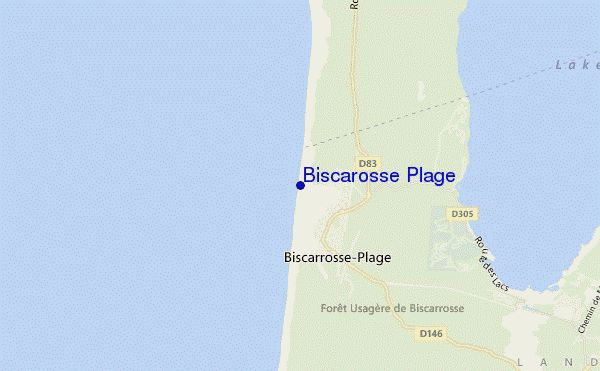 mappa di localizzazione di Biscarosse Plage