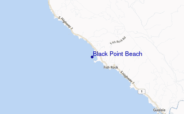 mappa di localizzazione di Black Point Beach
