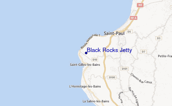 mappa di localizzazione di Black Rocks Jetty