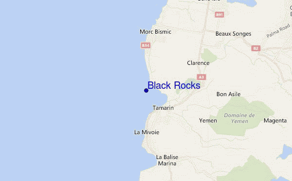 mappa di localizzazione di Black Rocks