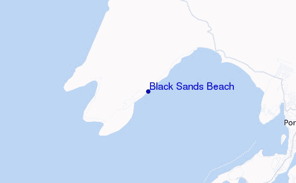 mappa di localizzazione di Black Sands Beach