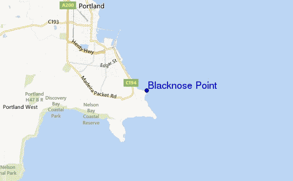 mappa di localizzazione di Blacknose Point