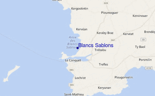 mappa di localizzazione di Blancs Sablons