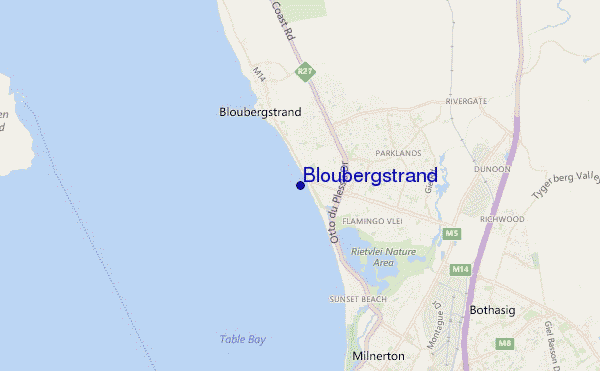 mappa di localizzazione di Bloubergstrand