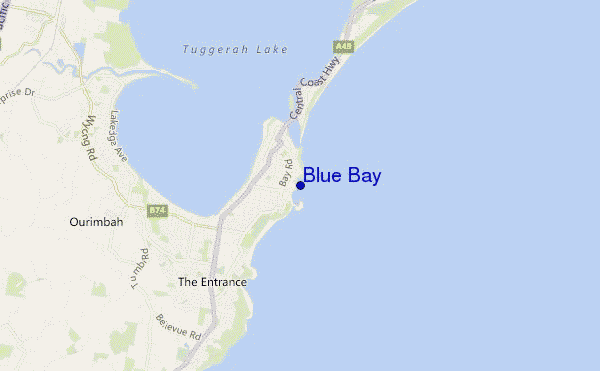 mappa di localizzazione di Blue Bay
