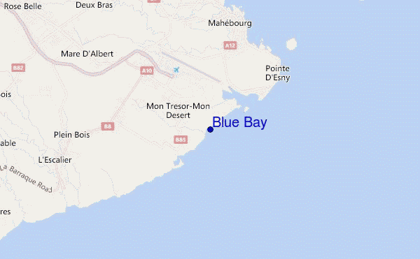 mappa di localizzazione di Blue Bay