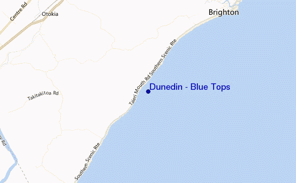 mappa di localizzazione di Dunedin - Blue Tops