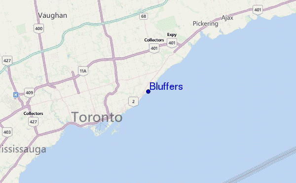 Bluffers Location Map