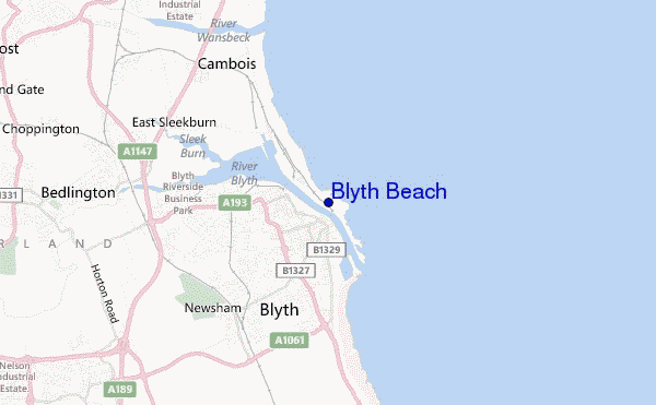 mappa di localizzazione di Blyth Beach