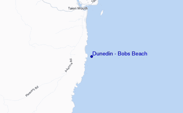 mappa di localizzazione di Dunedin - Bobs Beach