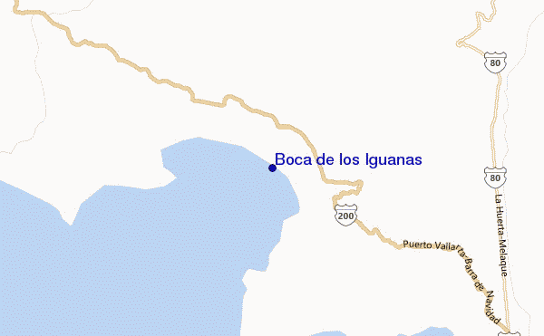 mappa di localizzazione di Boca de los Iguanas