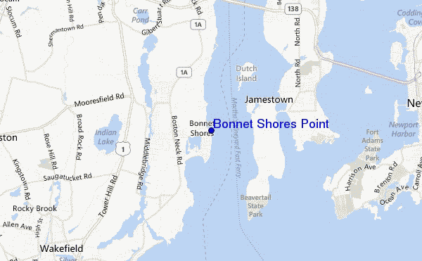 mappa di localizzazione di Bonnet Shores Point