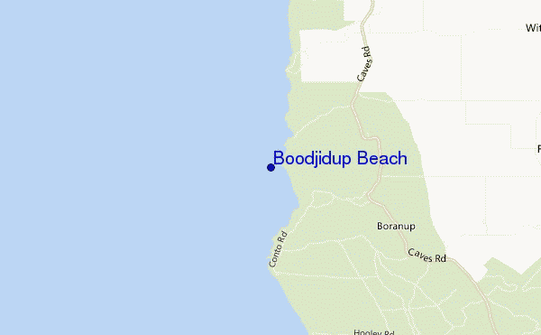mappa di localizzazione di Boodjidup Beach