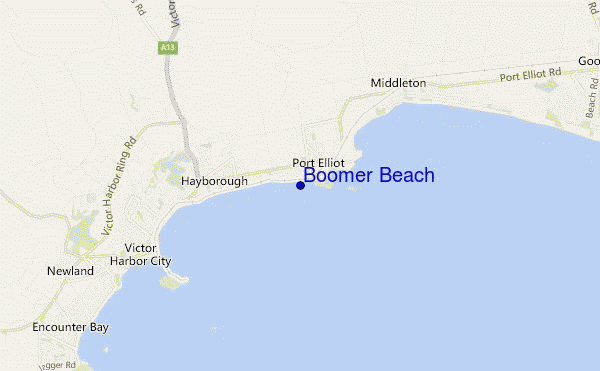mappa di localizzazione di Boomer Beach