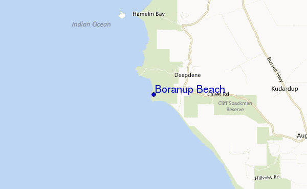 mappa di localizzazione di Boranup Beach