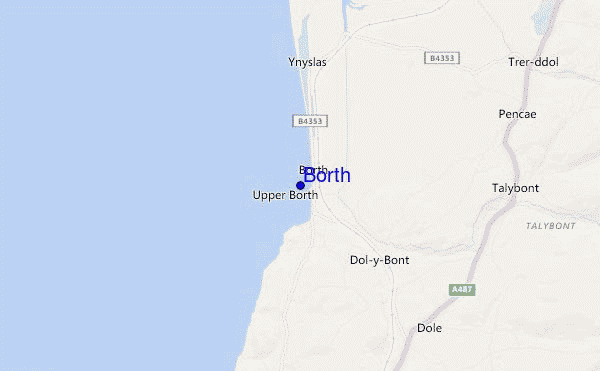 mappa di localizzazione di Borth