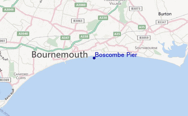 mappa di localizzazione di Boscombe Pier