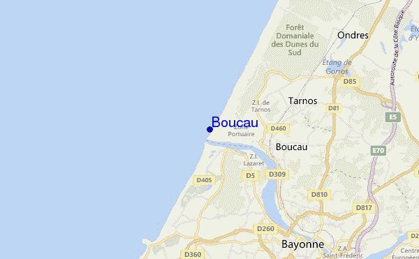 mappa di localizzazione di Boucau