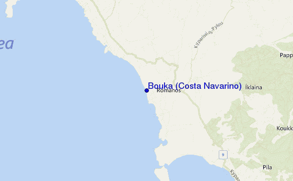 mappa di localizzazione di Bouka (Costa Navarino)