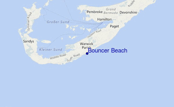 mappa di localizzazione di Bouncer Beach