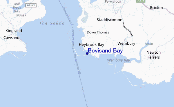 mappa di localizzazione di Bovisand Bay