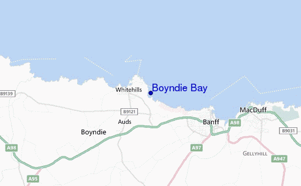 mappa di localizzazione di Boyndie Bay