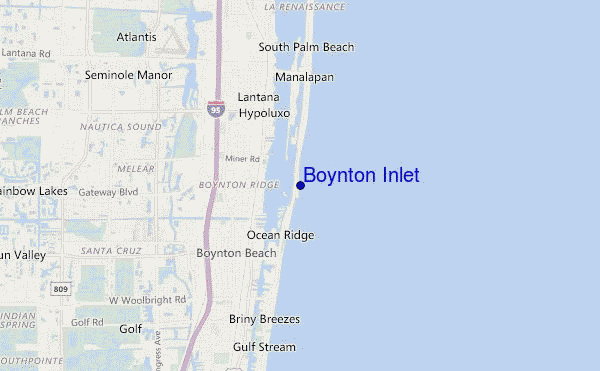 mappa di localizzazione di Boynton Inlet