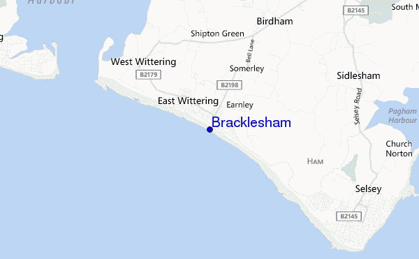 mappa di localizzazione di Bracklesham